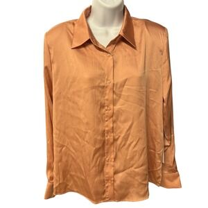 ASTR The Label Blush Pink Long Sleeve Button-Down Shirt Top Women's Size M